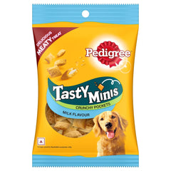 Pedigree Milk Flavour Tasty Minis Crunchy Pockets Dog Treats | Pet Warehouse